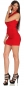 Preview: One Arm Minikleid mit Schlitz-Cut-Out in rot