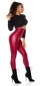 Preview: Thermo Wetlook High Waist Leggings mit Shape-Effekt - bordeaux