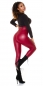 Preview: Thermo Wetlook High Waist Leggings mit Shape-Effekt - bordeaux