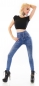 Preview: High Waist Leggings im Jeans-Look - acid blue