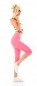 Preview: Capri- Push Up Leggings im High Waist-Look - pink