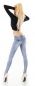 Preview: Helle Skinny-Jeans im Destroyed-Look - light blue