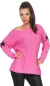 Preview: Lässiger Oversize Pullover mit Glamour-Stern in pink