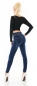 Preview: High Waist Jeans mit doppelten Bund inkl. Gürtel - dark blue