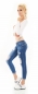 Preview: Sexy Skinny Hüft-Jeans im Destroyed-Look mit  Push up Effekt - blue washed