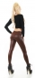 Preview: Warme Thermo High-Waist-Leggings im seidig glänzenden Lederlook - braun