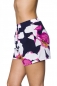 Preview: Moderne Shorts mit Blumen-Muster in schwarz/pink