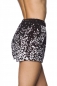 Preview: Moderne Shorts mit Blumen-Muster in schwarz/weiß