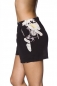 Preview: Moderne Shorts mit Blumen-Muster in schwarz