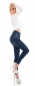 Preview: High Waist Skinny Jeans mit Vintage-Effekten in dark blue