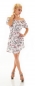 Preview: Süßes Blümchen Minikleid mit Carmen-Ausschnitt - weiß