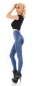 Preview: High Waist Leggings im Jeans-Look - acid blue