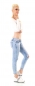 Preview: Sexy 7/8 Hüft-Jeans mit Used-Effekten - light blue