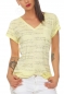Preview: Lässiges Oversize Shirt mit Glitzer-Schriftzügen in gelb