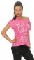 Preview: Legeres Oversize Shirt im Patchwork-Design - pink