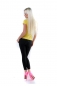 Preview: Figurbetontes Shirt mit Cut Out und funkelnder Strass-Applikation - yellow sun