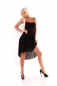 Preview: Edles High Low Kleid mit feiner Spitzen-Verzierung - schwarz