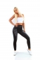 Preview: High Waist Thermo-Leggings mit Nieten-Verzierung - schwarz