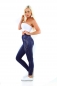 Preview: High Waist Thermo-Leggings mit Nieten-Verzierung - blau