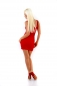 Preview: Elegantes Partykleid mit eleganter Schmuck-Verzierung in rot