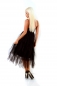 Preview: Elegantes Paillettenkleid mit weitem Chiffon-Rock - schwarz