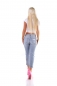 Preview: Freche 7/8 Jeans im Fetzen-Look - light blue