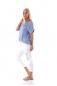 Preview: Legeres Shirt mit Glamour-Effekten - blau