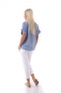 Preview: Legeres Shirt mit Glamour-Effekten - blau