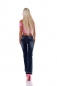 Preview: Moderne Flare Cut Bootcut Jeans mit Used Effekten in blue washed