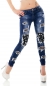 Preview: Sexy Skinny-Jeans mit Leder-Patches