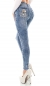 Preview: #Highwaist #Slim Fit Jeans mit Glamour Skull