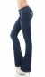 Preview: Modische Five-Poket Bootcut-Jeans in dark blue