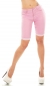 Preview: Süsse Jeans-Shorts mit Turn Up in pink