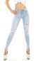 Preview: Sexy Push Up Jeans im Vintage-Look - light blue