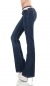 Preview: Moderne Flare Cut Schlagjeans in dunkler Waschung inkl. Gürtel - darkblue