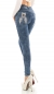 Preview: #Highwaist #Slim Fit Jeans mit Glamour Skull