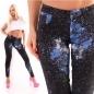 Preview: Sexy Röhrenjeans mit Highlight Print in dark blue