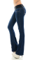 Preview: Klassische Middle Waist Bootcut Jeans in dunkler Waschung - indigo