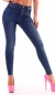 Preview: Sexy Skinny-Jeans mit Button-Leiste in blue washed