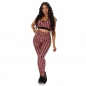 Preview: Figurbetonte Highwaist Leggings mit Wabben-Muster - schwarz/rosa