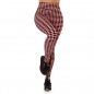 Preview: Figurbetonte Highwaist Leggings mit Wabben-Muster - schwarz/rosa