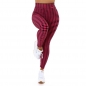 Preview: Figurbetonte Highwaist Leggings mit Wabben-Muster - schwarz/magenta