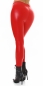 Preview: Sexy High Waist Wetlook Hose mit Zipper in rot