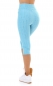 Preview: Figurbetonte 3/4 Push Up Leggings im High Waist-Look - neon türkis