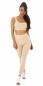 Preview: Modische High Waist Stretch Leggings in beige