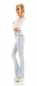 Preview: High Waist Bootcut Jeans mit mit Push Up Effekt in light blue