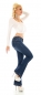 Preview: Moderne Flare Cut Bootcut Jeans in Vintage-Optik - dark blue