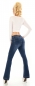 Preview: Moderne Flare Cut Bootcut Jeans in Vintage-Optik - dark blue