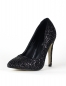 Preview: Pumps mit glamourösen Glitter-Effekt in schwarz