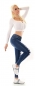 Preview: Stretch Jeans im modischen Destroyed-Look - blue washed